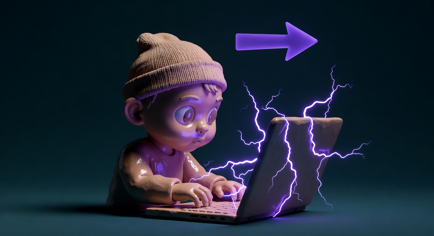 ADHD 과집중 에너지 — 한 방향으로 집중하는 모습